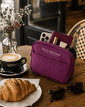 Nipsy sminkepung i fargen Dusky Plum – bomullscanvas fra Helen & Kristian
