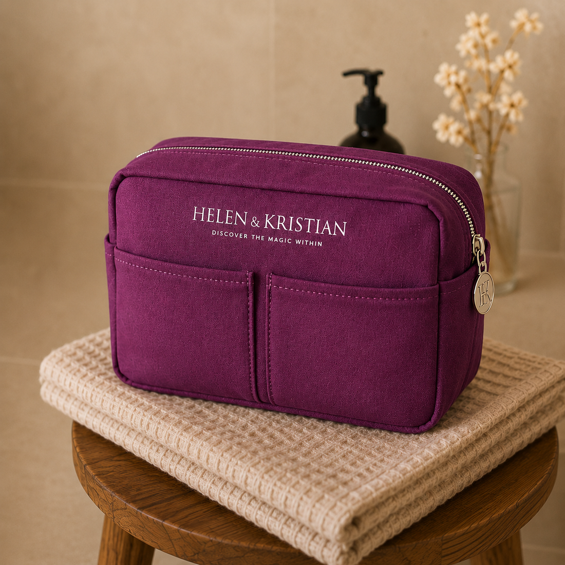 Nesty - Liten Toalettmappe - Dusky Plum 