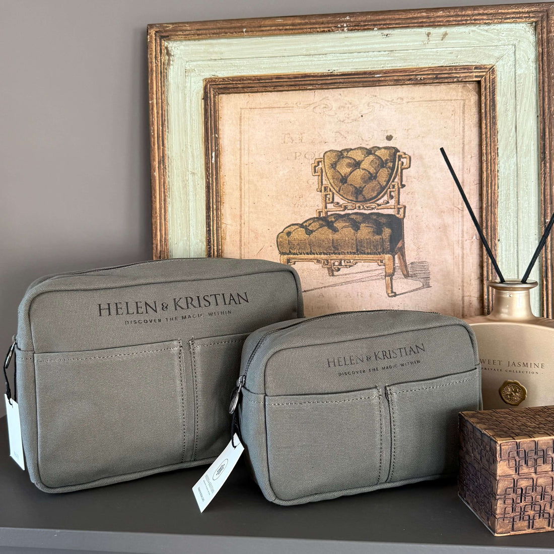 Nesty Deep Forest Large Toiletry Bag by Helen & Kristian, showcasing elegant Scandinavian design and modern functionality for travel and home.