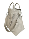 Beige Organizer Viking Haze bag with multiple pockets, showcasing soft muted tones inspired by mystical Norwegian peatlands.