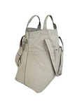 Beige Viking Haze organizer bag with multiple compartments and shoulder straps, inspired by Norway's mystical and ethereal bogs.